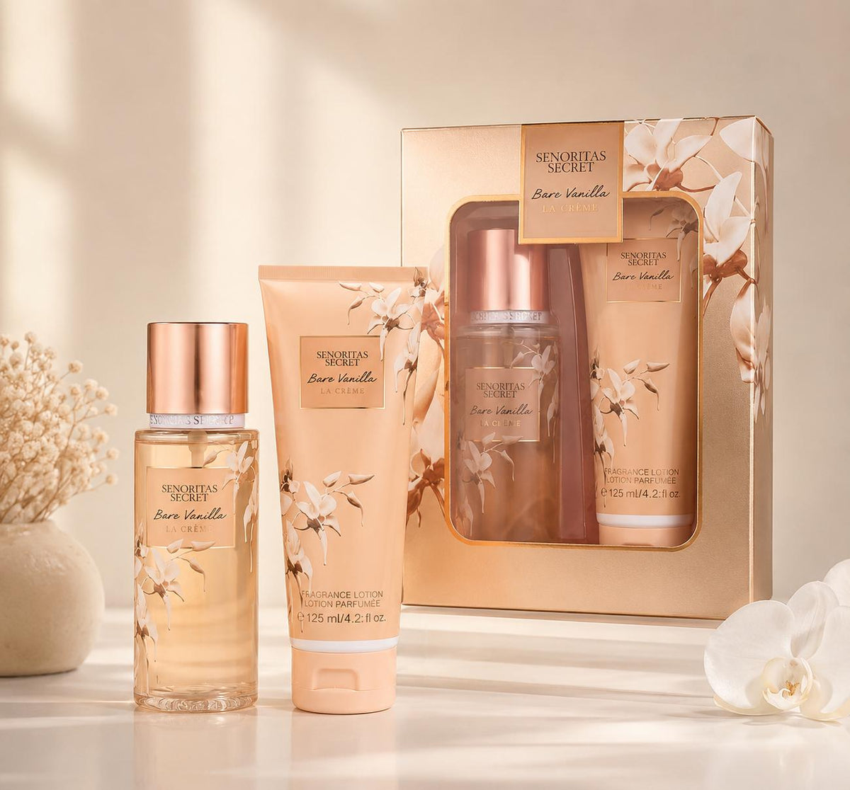 Señoritas Secret Bare Vanilla La Crème Gift Set 2 Piezas