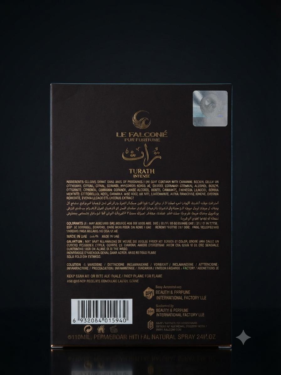 Turath Intense by Le Falconé Eau de Parfum Unisex 100 ml (3.4 fl oz)